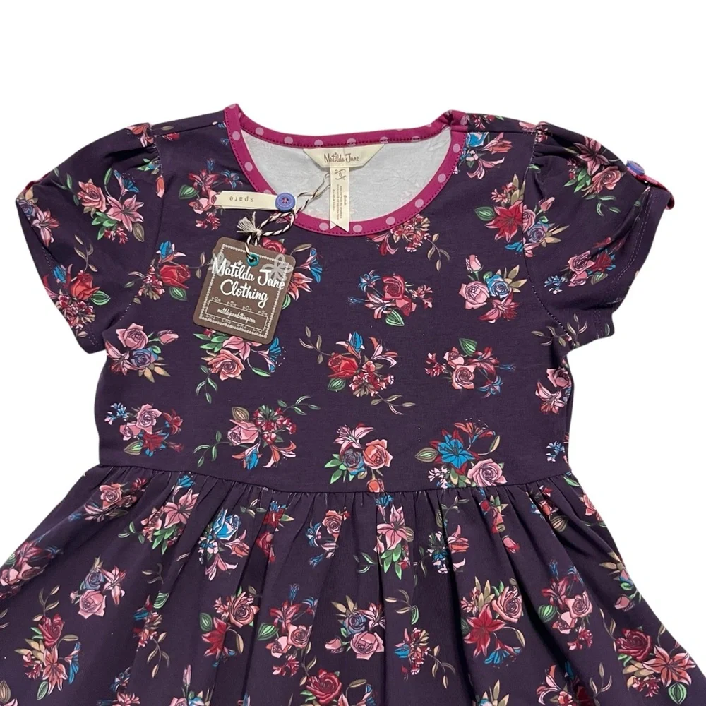 NEW Matilda Jane 8Y Choose Your Own Path World of Wonder Purple Floral Dress